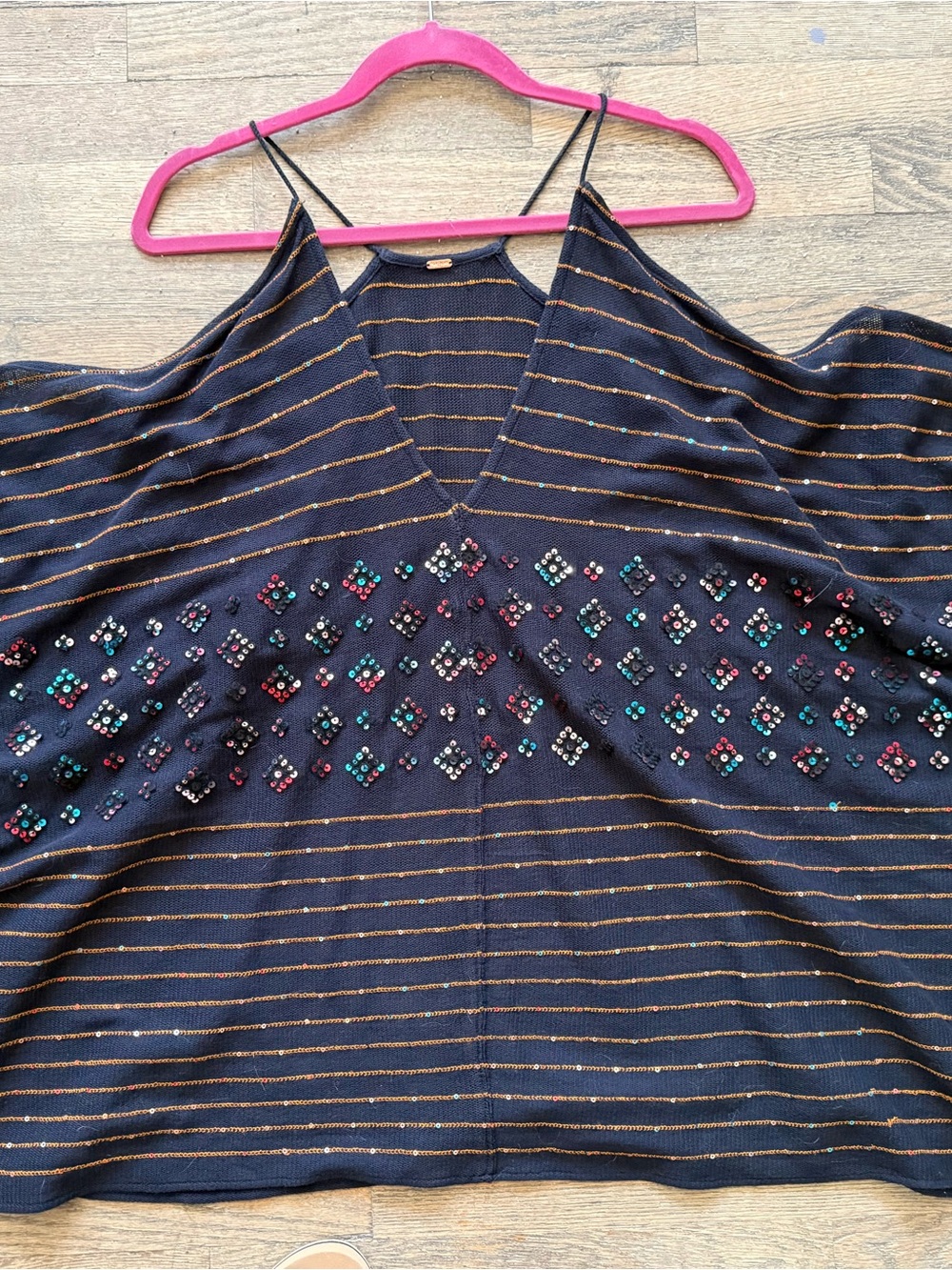 Free People Ibiza Tank Tunic Flowy & Sequined - Picture 5 of 5